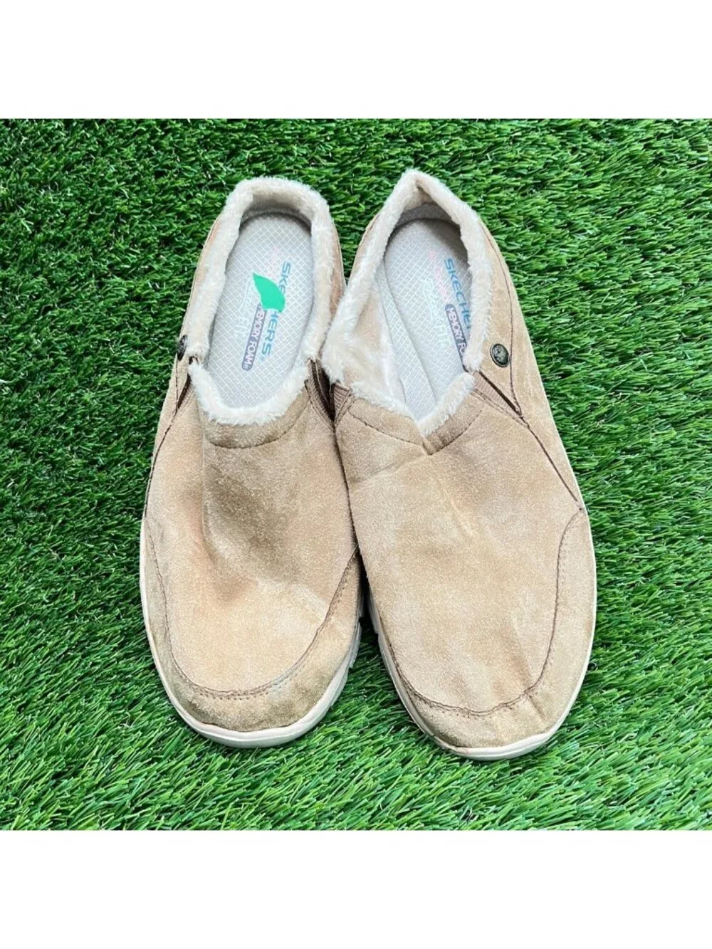 Skechers Easy Going Latte Clog Womens Size 10 Tan Casual Comfort Mule Shoes